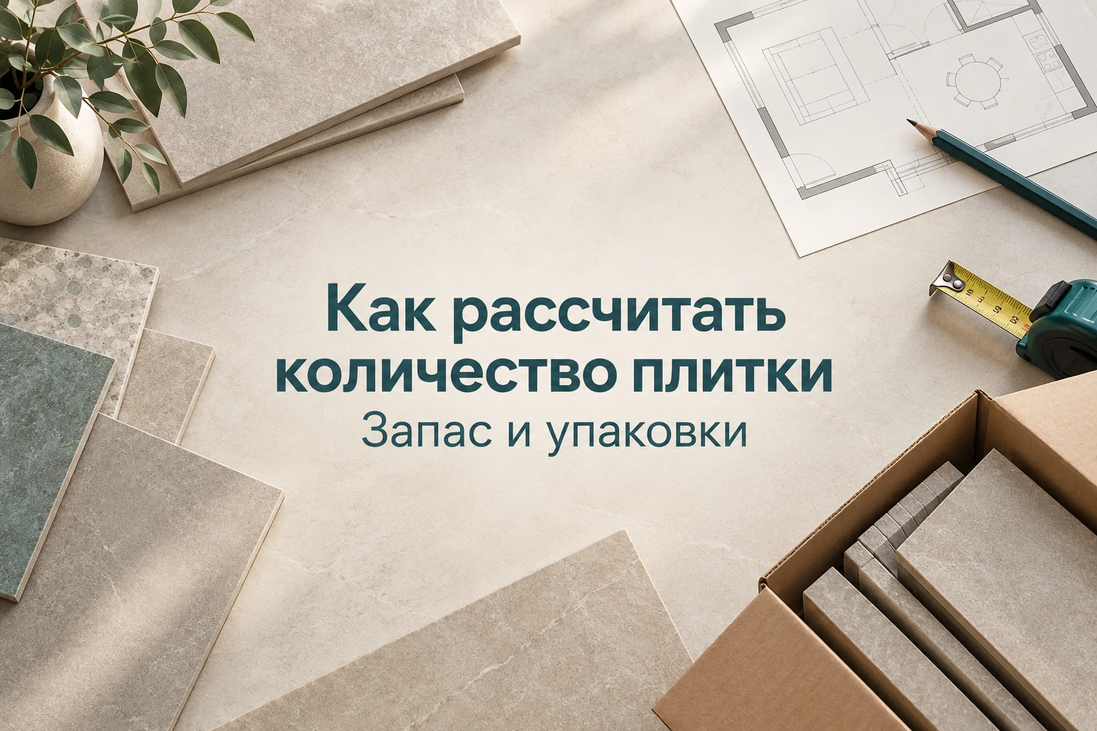 Как рассчитать количество плитки и керамогранита: запас и упаковки